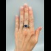 Elegant Gothic Ring with Sapphire and Intricate Design