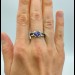 Gothic Amethyst Ring with Enchanted Leaf Design