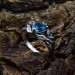 Gothic Silver Ring Featuring Sky Blue Topaz Gemstone