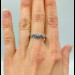 Gothic Silver Ring with Sapphire and Vine Motif