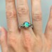 Gothic Moonstone Ring with Enchanted Branch Motif