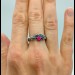 Crimson Flame: Twisted Gothic Ruby Ring