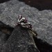 Gothic Ruby Ring with Skull Motif and Bold Design 