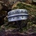 Timeless Symbol: Sterling Silver Open Ring with Engraved Runes