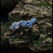 Elegant Vine Design Silver Ring Set with Blue Topaz