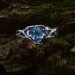 Waves of Serenity: Gothic Sterling Silver Ring with Aquamarine Gemstone