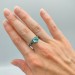 Tidal Grace: Gothic Sterling Silver Ring with Aquamarine Accent