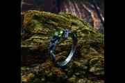 Celtic Braided Branch Ring with Olive Leaves, Enchanted Forest Fairy Witchy Knot Ring, Viking Engagement Ring Women, Unique Fantasy Jewelry