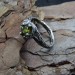 Elegant Silver Ring Featuring a Stunning Green Peridot