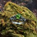 Forest Enchantment: Gothic Sterling Silver Ring with Vibrant Olivine