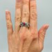 Elegant Gothic Floral Ring with Ruby Gemstone