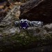 Twilight Vine: Gothic Sterling Silver Ring with Amethyst Gemstone