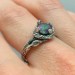 Gothic Nature-Inspired Ring with Mystic Topaz|Unique Gothic Dark Engagement Ring 