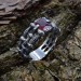 Gothic Garnet Ring with Intricate Bold Design
