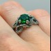 Twilight Claw: Gothic Sterling Silver Ring with Enchanted Sapphire
