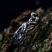 Twisting Vine Gothic Ring with Radiant Garnet