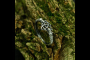Mystical Celtic Dragon  Fantasy Wedding Ring in Silver, Simple Woodland Magical Engagement Ring with Fairycore Style