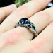 Eternal Sapphire: Gothic Infinity Ring of Elegance