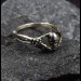 Gothic Silver Ring with Skull Motif