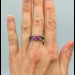 Gothic Ruby Ring with Enchanted Twisting Motif