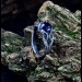 Elegant Gothic Ring with Sapphire Gemstone
