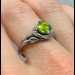 Unique Silver Ring with Peridot and Nature-Inspired Design