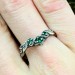Whispers of the Forest: Sterling Silver Ring with Emerald Accents