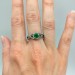 Throne of Ivy: Gothic Sterling Silver Ring with Enchanted Emerald