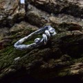 Nature-Inspired Silver Ring with Intricate Leaf Motif