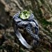 Guardian of Nature: Sterling Silver Ring with a Vibrant Olivine Gem