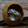 Gothic Silver Ring with Celtic Knot Motif