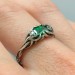 Handcrafted Emerald Ring with Dark Forest Design