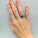 Embrace of the Night: Gothic Sterling Silver Ring with Deep Sapphire
