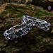 Throne of Vines: Gothic Sterling Silver Ring with Emerald Accent