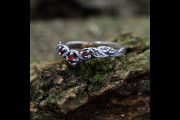 Forest Ring for Women with Leafy Tree Branch Band, Unique Nature Wedding Ring with Fantasy Style, Dainty Fairy Jewelry
