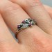 Soul Keeper: Gothic Sterling Silver Ring with Skull and Amethyst Accents