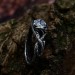 Elegant Gothic Ring with White Topaz Gemstone|Unusual Nature-Inspired Engagement Ring