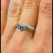 Gothic Silver Ring with Sapphire and Vine Motif