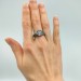 Gothic Moonstone Ring with Intricate Forest Design