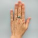 Gothic Silver Ring with a Radiant Blue Topaz