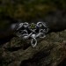Forest Chevron Twig and Leaf Ring with Peridot for Engagement
