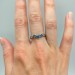 Elegant Gothic Ring with Triple Sapphire Design