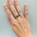 Organic Gothic Ring with Vibrant Emerald