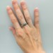 Delicate Gothic Ring with Emerald and Leaf Design|Unusual Nature-Inspired Engagement Ring