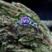 Throne of Twilight: Gothic Sterling Silver Ring with Amethyst Gemstone