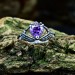 Majestic Gothic Silver Ring with Deep Amethyst Gemstone