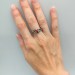 Handcrafted Gothic Silver Ring with Crimson Gem