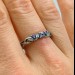 Gothic Silver Ring with Amethyst and Nature Motif