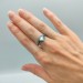 Elegant Gothic Ring with White Topaz Gemstone