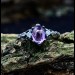 Gothic Amethyst Ring with Elegant Twisting Motif
